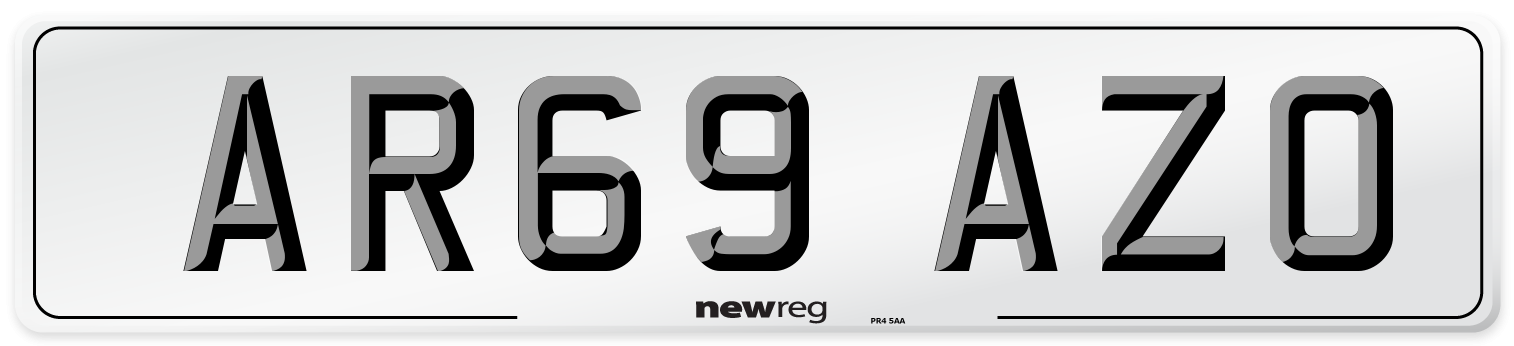 AR69 AZO Number Plate from New Reg